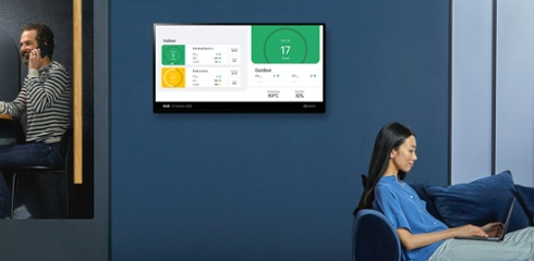 Kaiterra Dashboard Kiosk View for Office Air Quality Monitoring